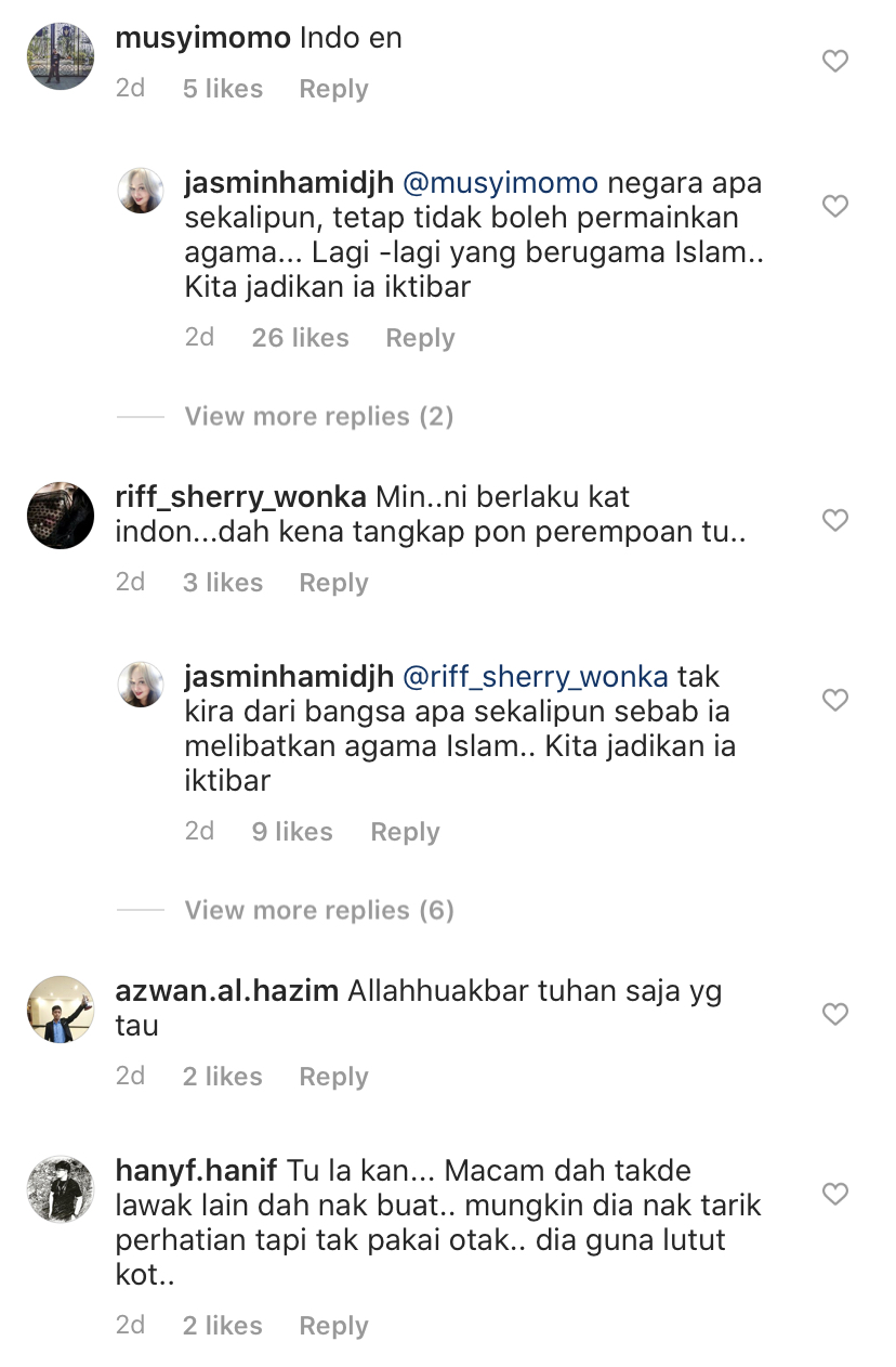 “ Tolong Jaga Aib Ibu Bapa…,” – Jasmin Hamid Kongsi Hal Wanita Permainkan Solat, Rayu Berhibur Jangan Libatkan Agama