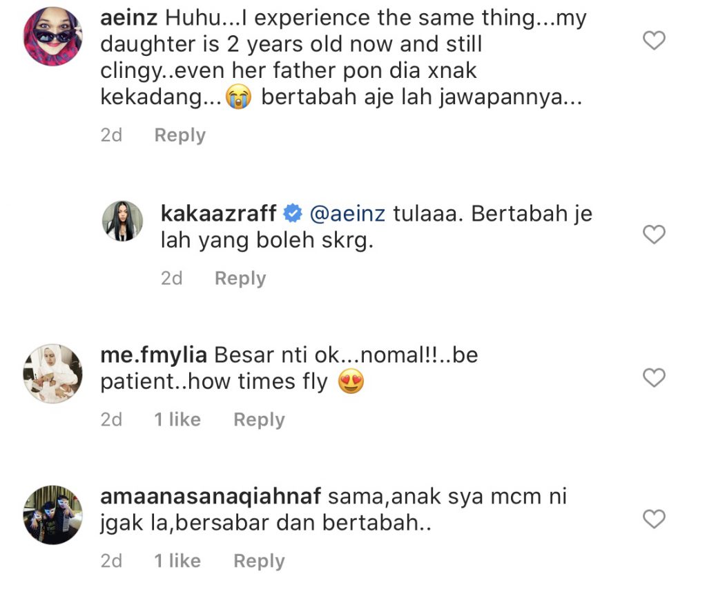 “Kalau Orang Dukung, I Depan Dia Pun Dia Nangis,” &#8211; Anak Bersikap ‘Clingy’, Kaka Azraf Mohon Pendapat Ramai