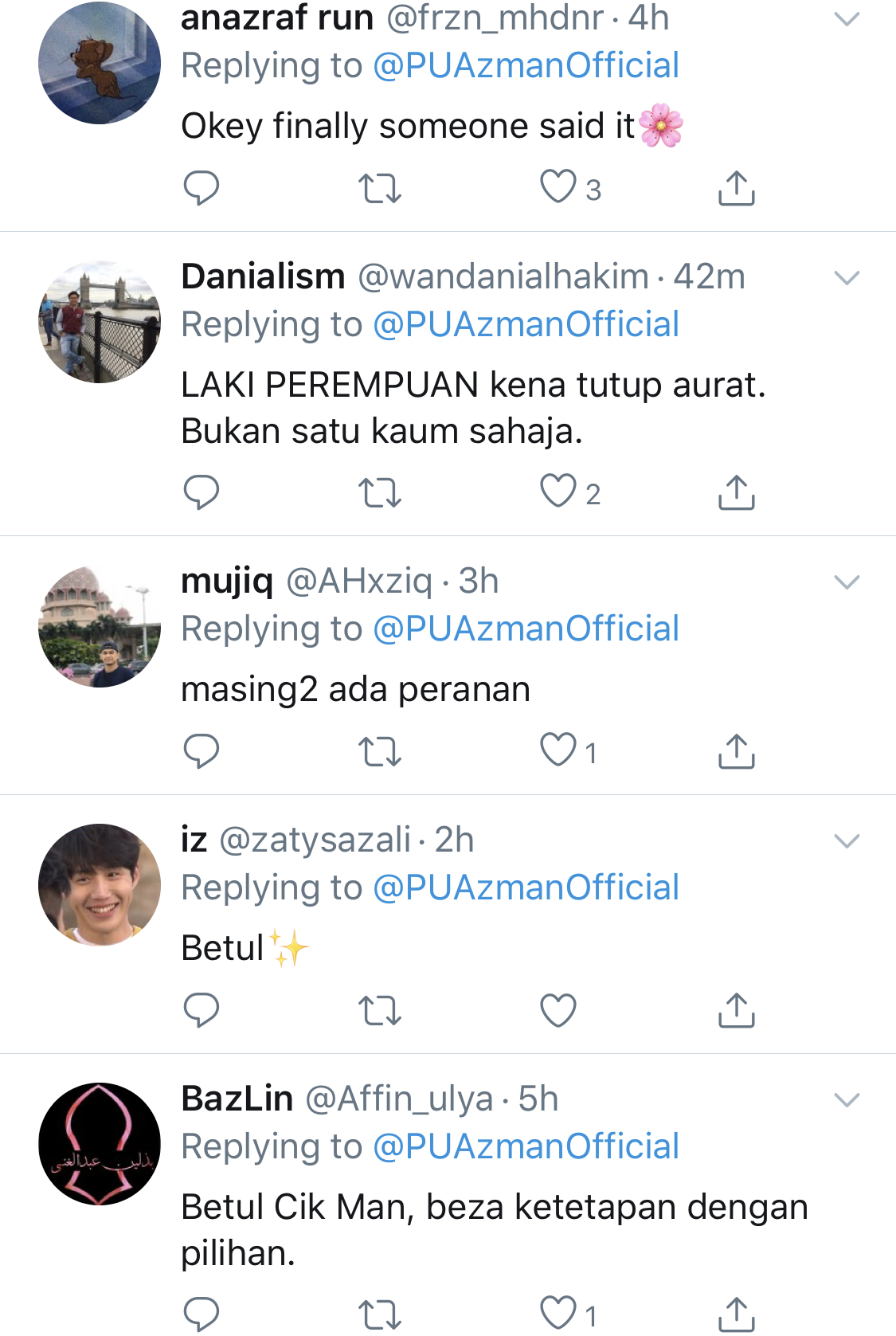 “Perempuan Seksi Memang Wajib Tutup Aurat, Bukan Semata-Mata Nak Elak Rogol,” – PU Azman
