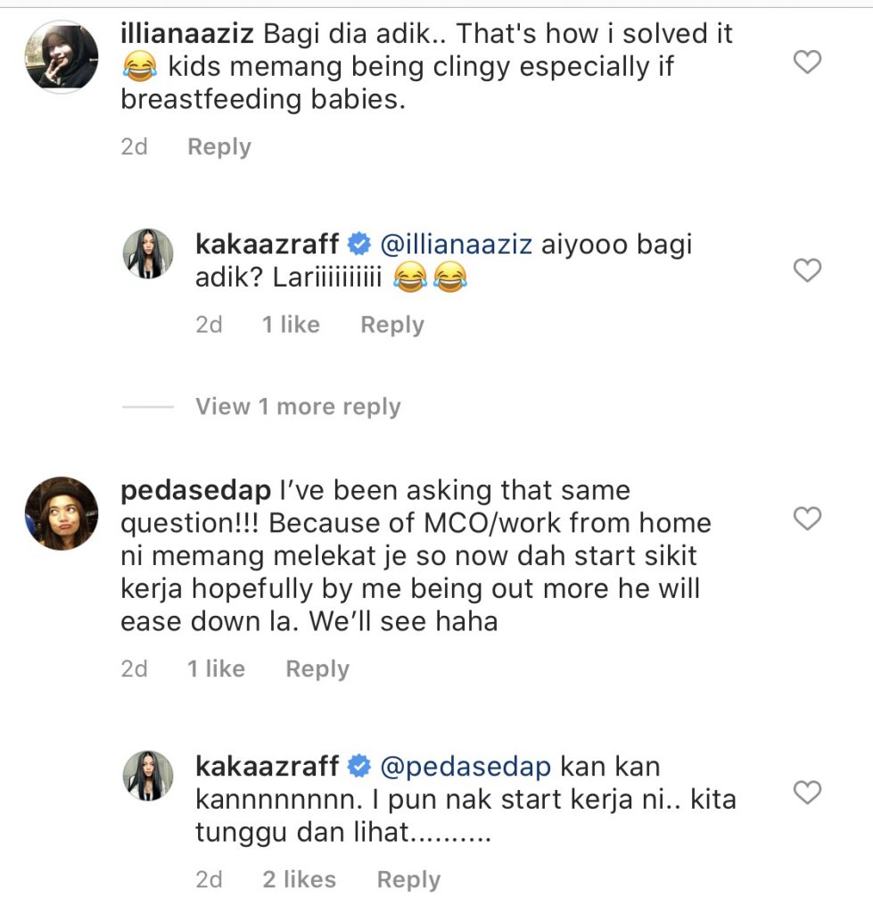 “Kalau Orang Dukung, I Depan Dia Pun Dia Nangis,” &#8211; Anak Bersikap ‘Clingy’, Kaka Azraf Mohon Pendapat Ramai