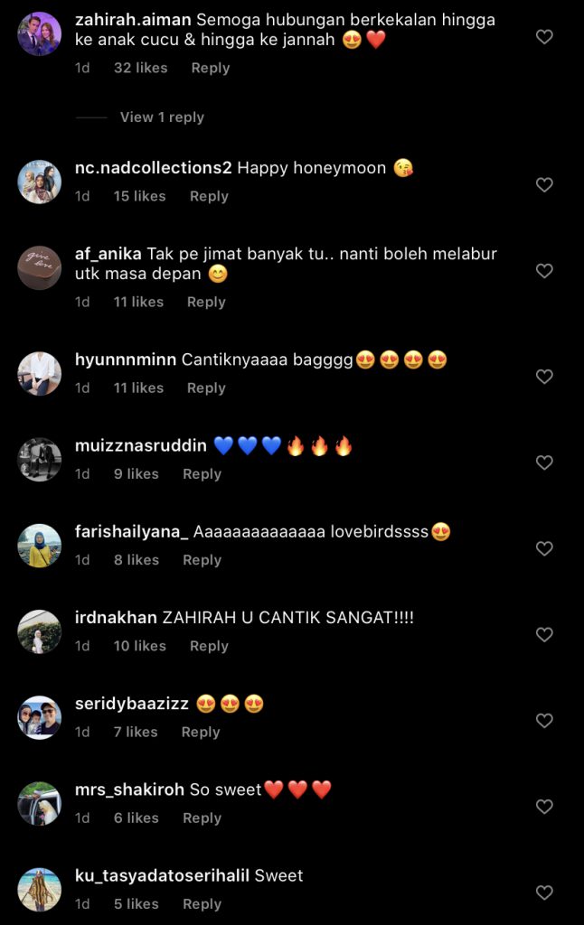 “Suka Tengok Couple Ni,” – Foto ‘Sweet’ Aiman-Zahirah Berbulan Madu Di Langkawi, Romantisnya!