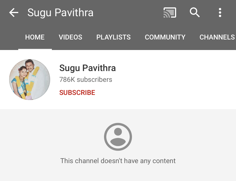 Kecoh! Hampir 100 Video ‘Hilang’, Saluran Youtube Sugu Pavithra Kini Tiada Paparan, Yang Tinggal Hanyalah&#8230;