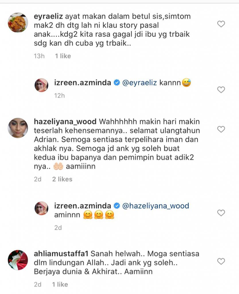 “Aku Bukanlah Ibu Yang Baik, Tapi&#8230;,” &#8211; Izreen Azminda Titip Ucapan Sempena Hari Jadi Anak Sulung, Netizen Tersentuh Hati