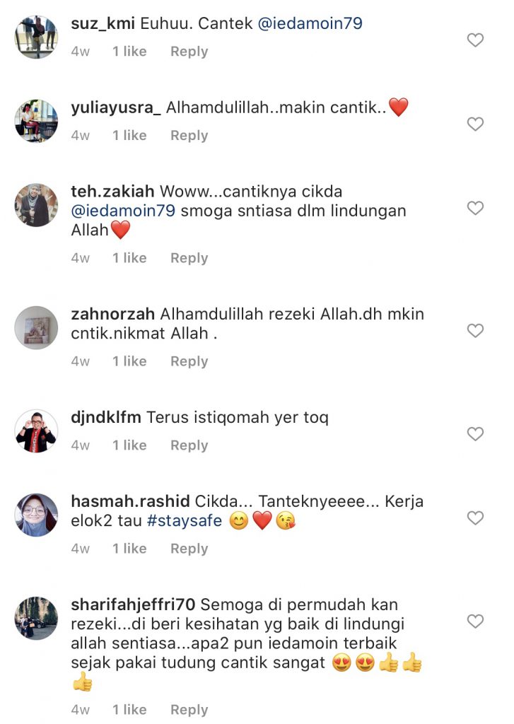 “Suka Tengok Akak Bertudung,” – Penampilan Terkini Ieda Moin Terima Pujian Netizen