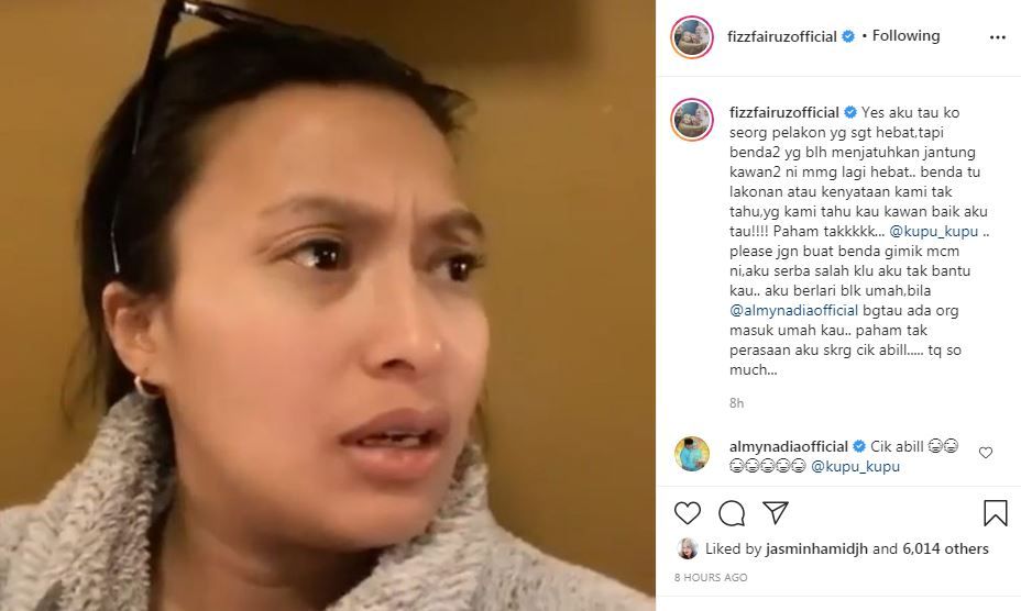 “Jangan Buat Gimik Macam Ni…,” – Nabila Huda Nampak Kelibat Hitam Di Balkoni, Datuk Fizz Fairuz Tegur Jangan Buat Rakan Cemas
