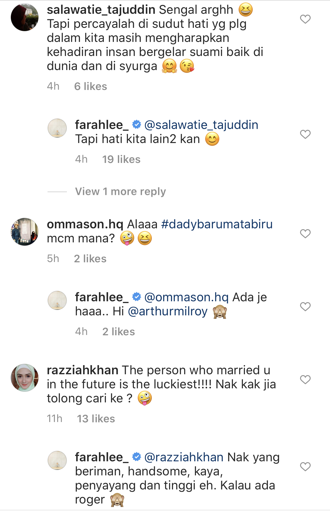 &#8220;Takdelah Dorang Keep DM Omma,&#8221;- Beri Respon Kisah Pertemuan Mira Filzah &#038; Wan Emir, Farah Lee Tak Nak Kahwin Sebab?