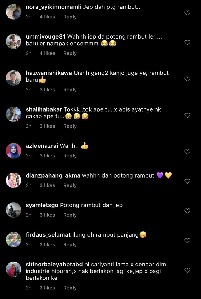 “Nampak Kemas Potong Rambut, Barulah Handsome,” – Sari Yanti Tunjuk Penampilan Terkini Jep