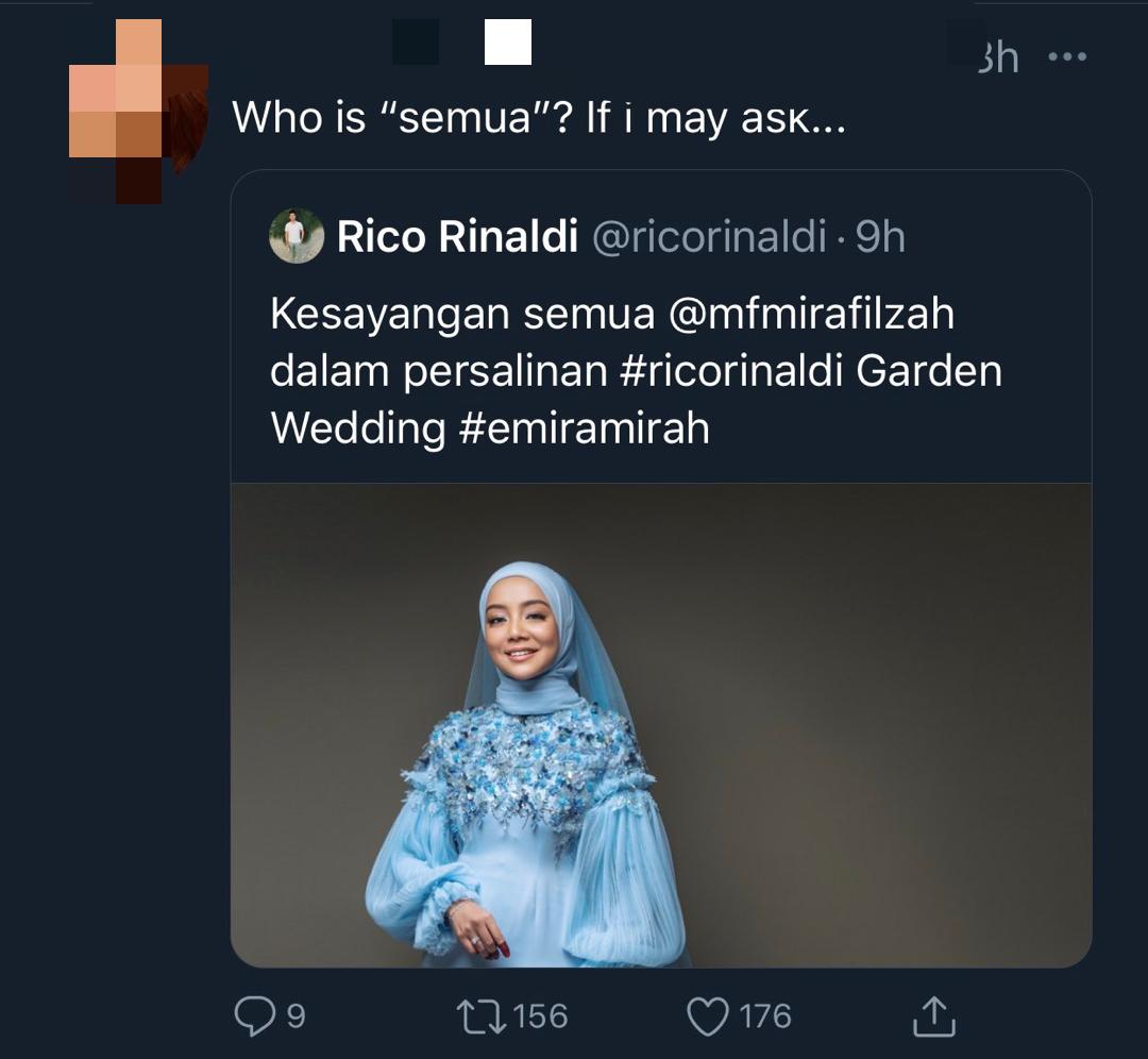 “Lace Nampak Padat &#038; Keras Macam Alas Meja,” &#8211; Baju Kahwin Mira Filzah Dikritik, Ini Respon Perekanya, Rico Ronaldi