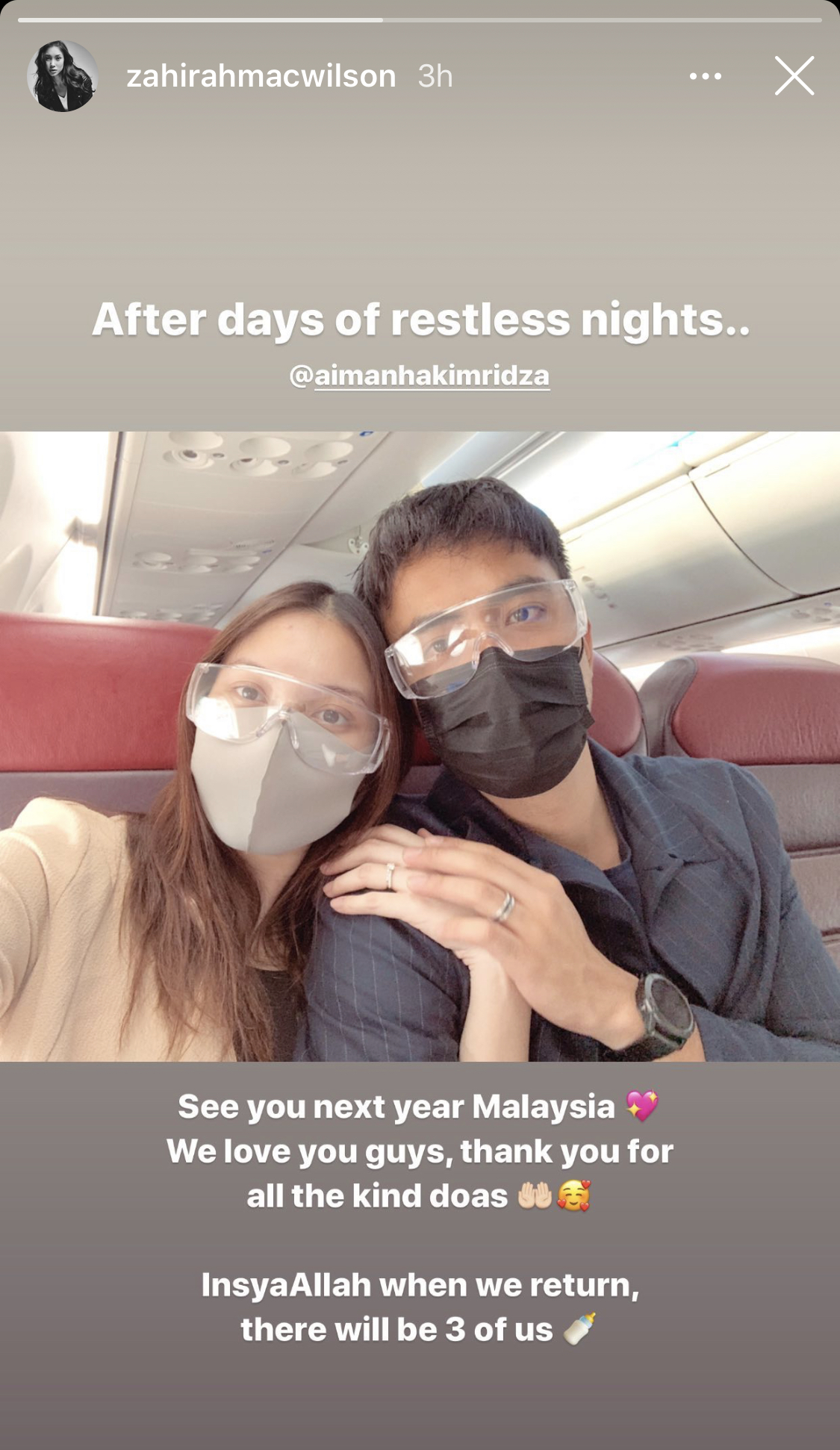 “When We Return, There Will Be Three Of Us,” – Harap Urusan Dipermudahkan, Zahirah Macwilson Bakal Bersalin Di Australia?