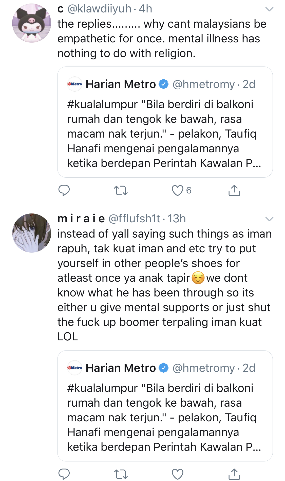 “The Replies Are So Disgusting,” – Gara-Gara Kongsi Fasal Tekanan Perasaan Waktu PKP, Ramai Persenda Masalah Dialami Taufiq Hanafi?