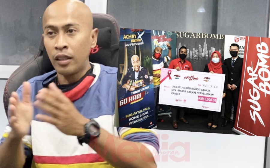 Kerjasama Dengan SugarBomb, Achey & Nabil Ahmad Sumbang RM15k Khusus Penyelidikan Kanser Payu Dara