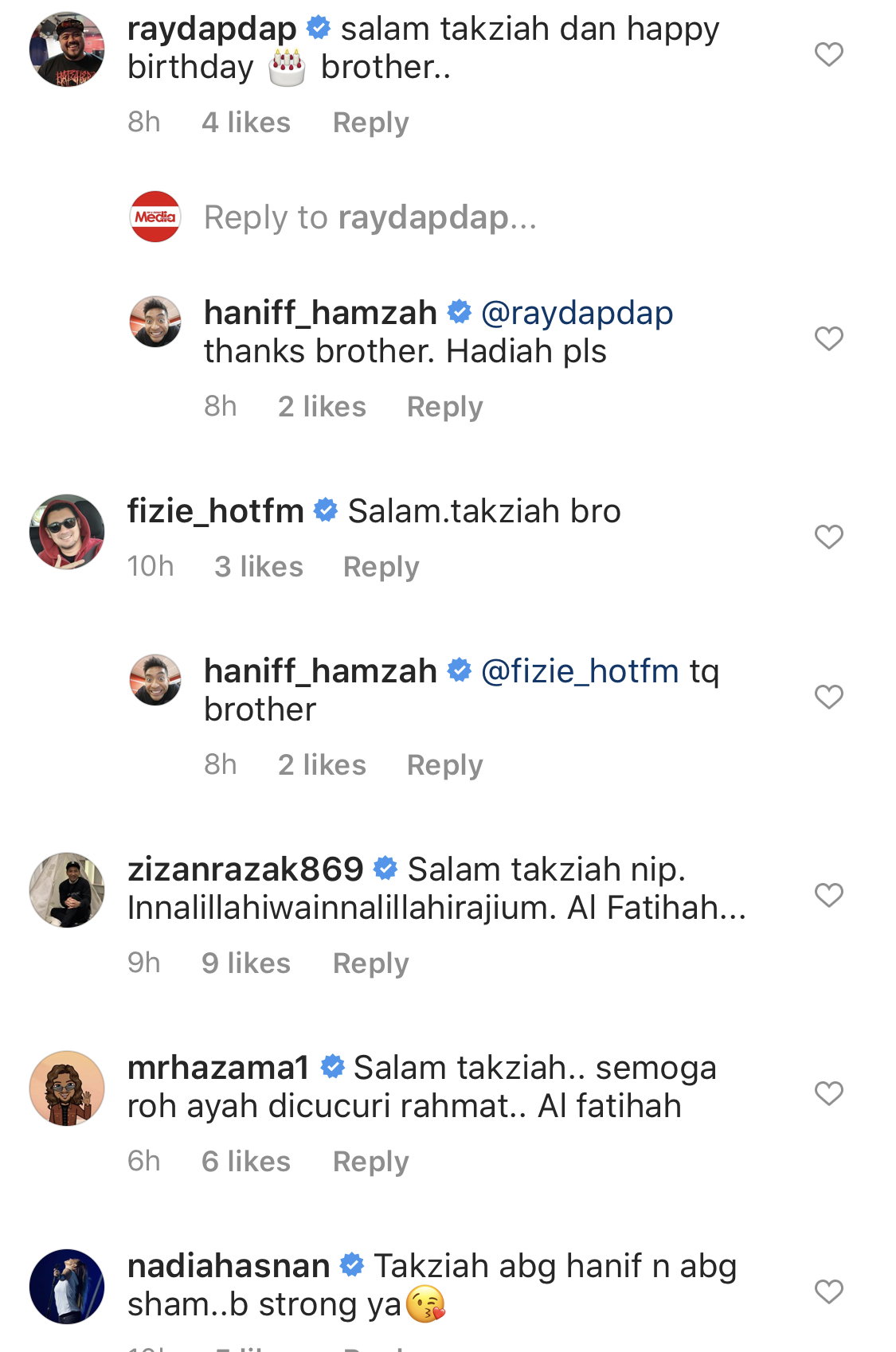 Bapa Meninggal Dunia, Haniff Hamzah Janji Galas Tanggungjawab Jaga Ibu