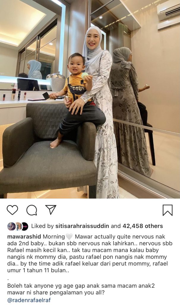 “By The Time Adik Keluar Dari Perut Mommy, Rafael Umur 1 Tahun 11 Bulan,” – Mawar Rashid
