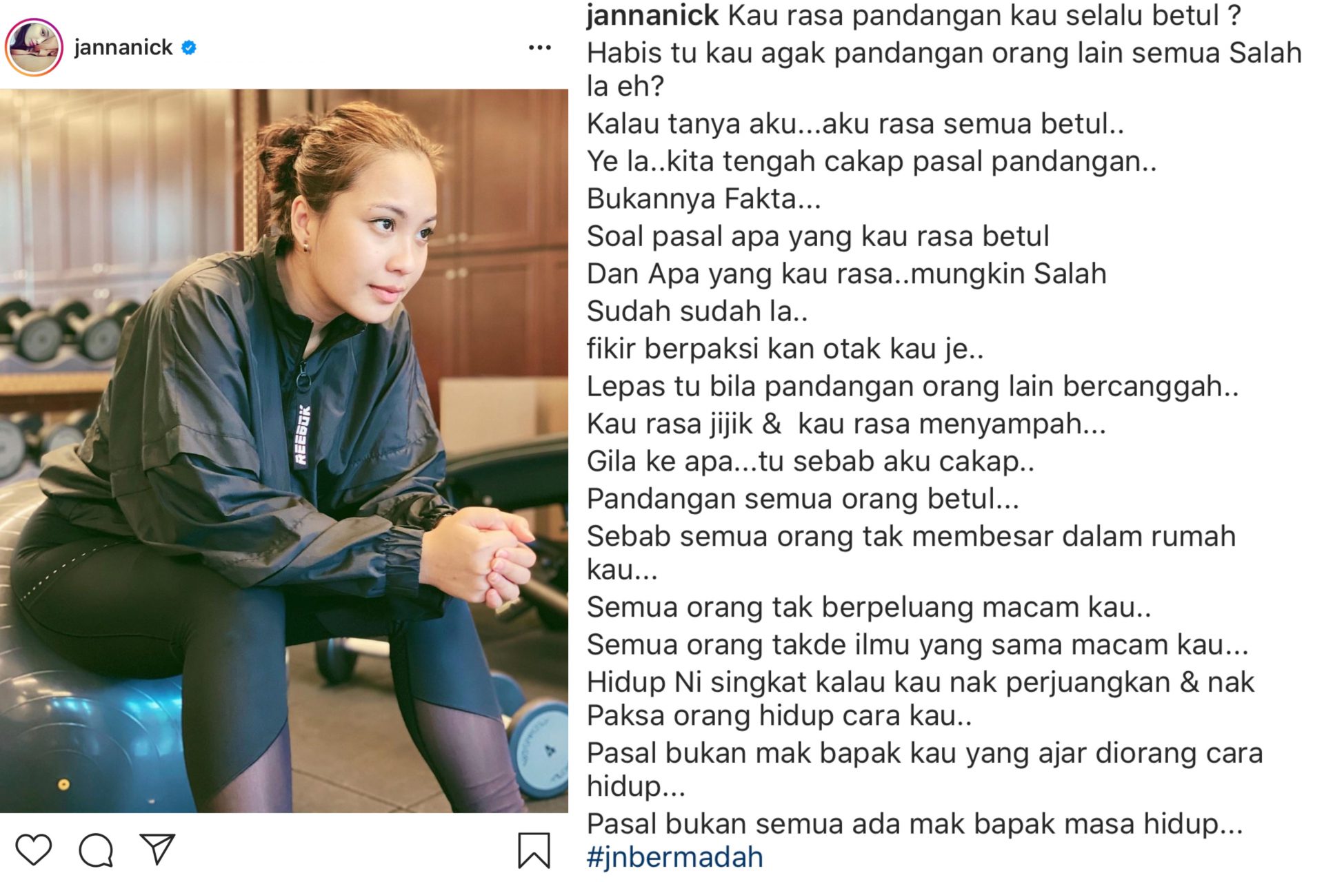 “Bukan Semua Ada Mak Bapak Masa Hidup,” &#8211; Semua Jalani Hidup Berbeza, Janna Nick Minta Hormati Pendapat Orang Lain