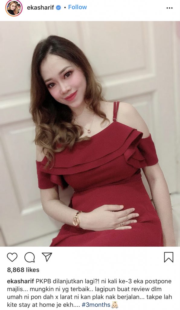 “Ni Kali Ketiga Postpone Majlis,” – ‘Baby Bump’ Jelas Kelihatan, Penyanyi Eka Sharif Kini Hamil 3 Bulan
