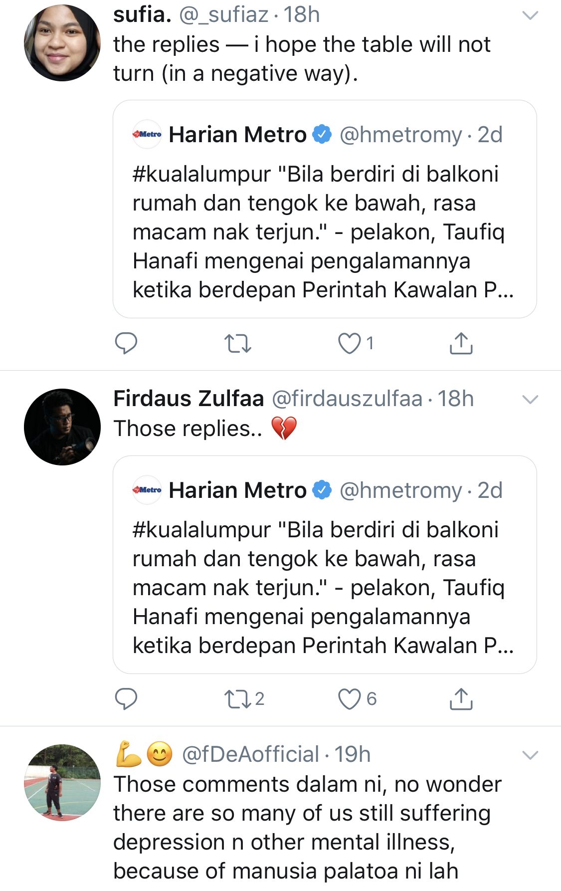 “The Replies Are So Disgusting,” – Gara-Gara Kongsi Fasal Tekanan Perasaan Waktu PKP, Ramai Persenda Masalah Dialami Taufiq Hanafi?