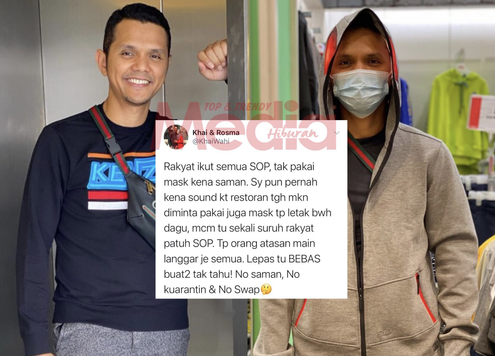 “Rakyat Ikut Semua SOP, Tak Pakai Mask Kena Saman,” – Khai Kesal Bila Ada Orang Atasan Tak Patuhi SOP