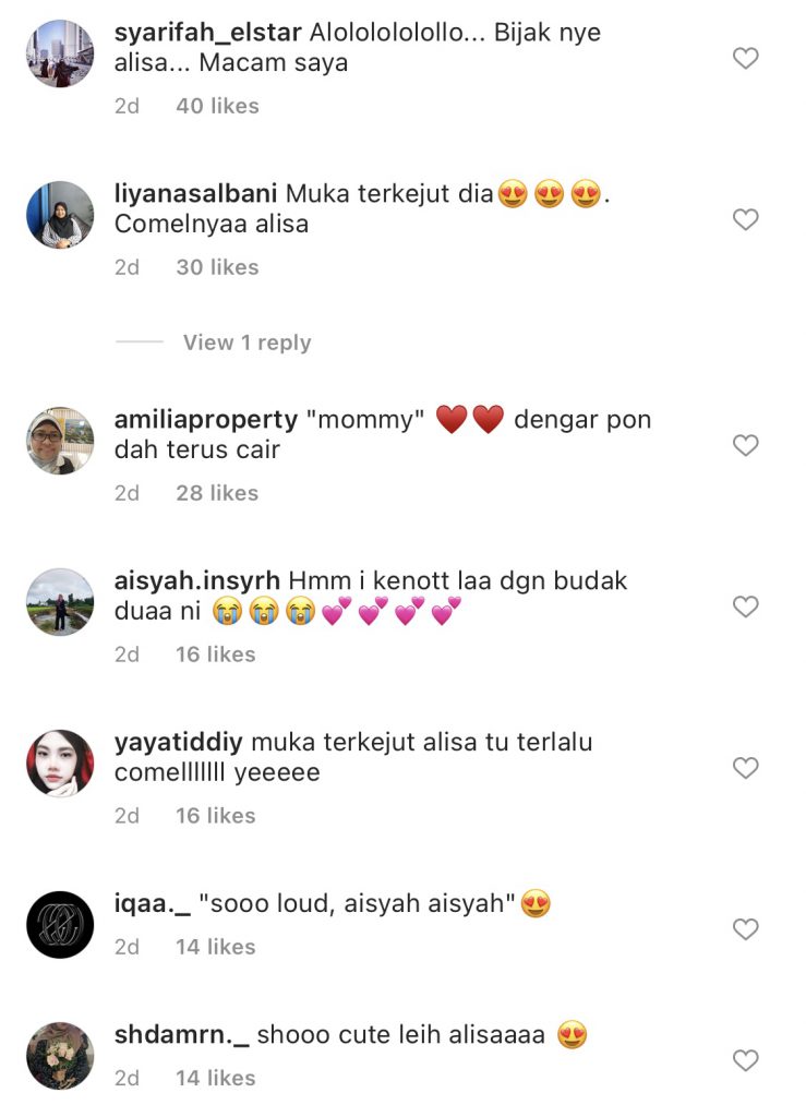 Alisa Aisyah Petah Bercakap, Ramai Puji Anak Bongsu Hanis Zalikha