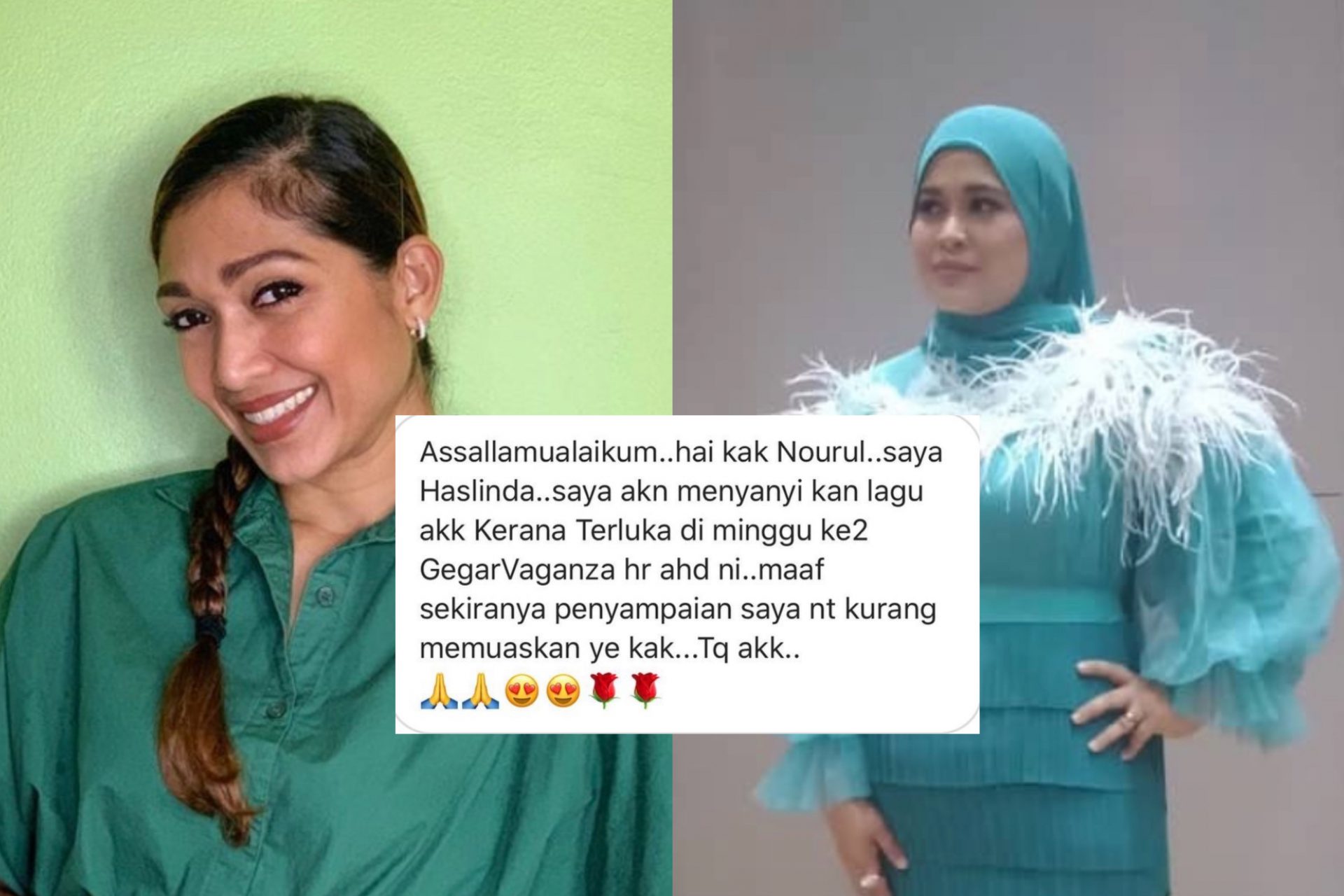 “Dah Nyanyi Beribu Kali, Mesti Dah Lain,” &#8211; Minta Restu Nyanyi Lagu Kerana Terluka, Ini Respon Balas Nourul Depp Buat Haslinda