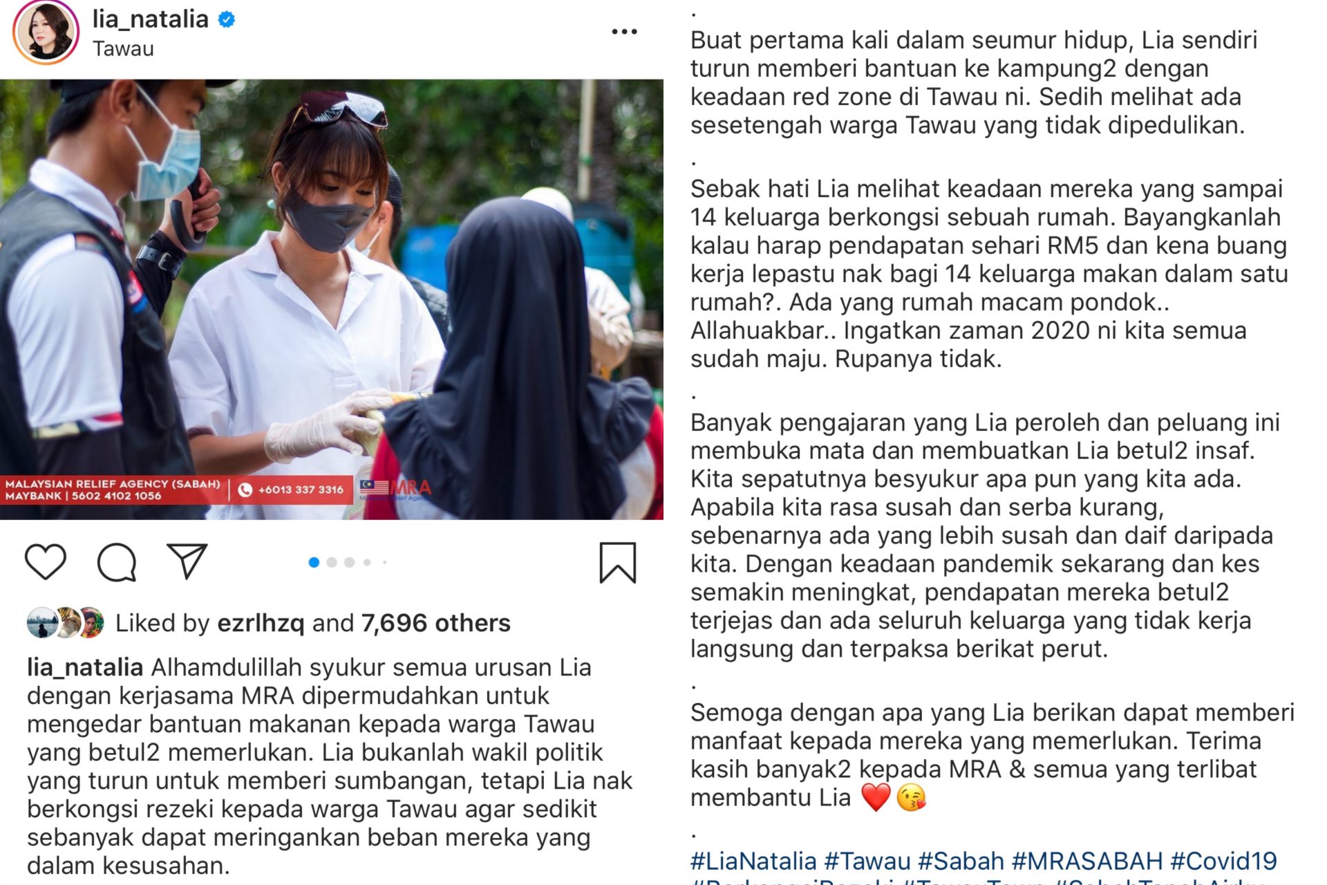 “Ingat Zaman 2020 Ni Dah Maju,” &#8211; Turun Padang &#038; Kongsi Rezeki Dengan Orang Sabah, Lia Natalia Insaf Sebab&#8230;