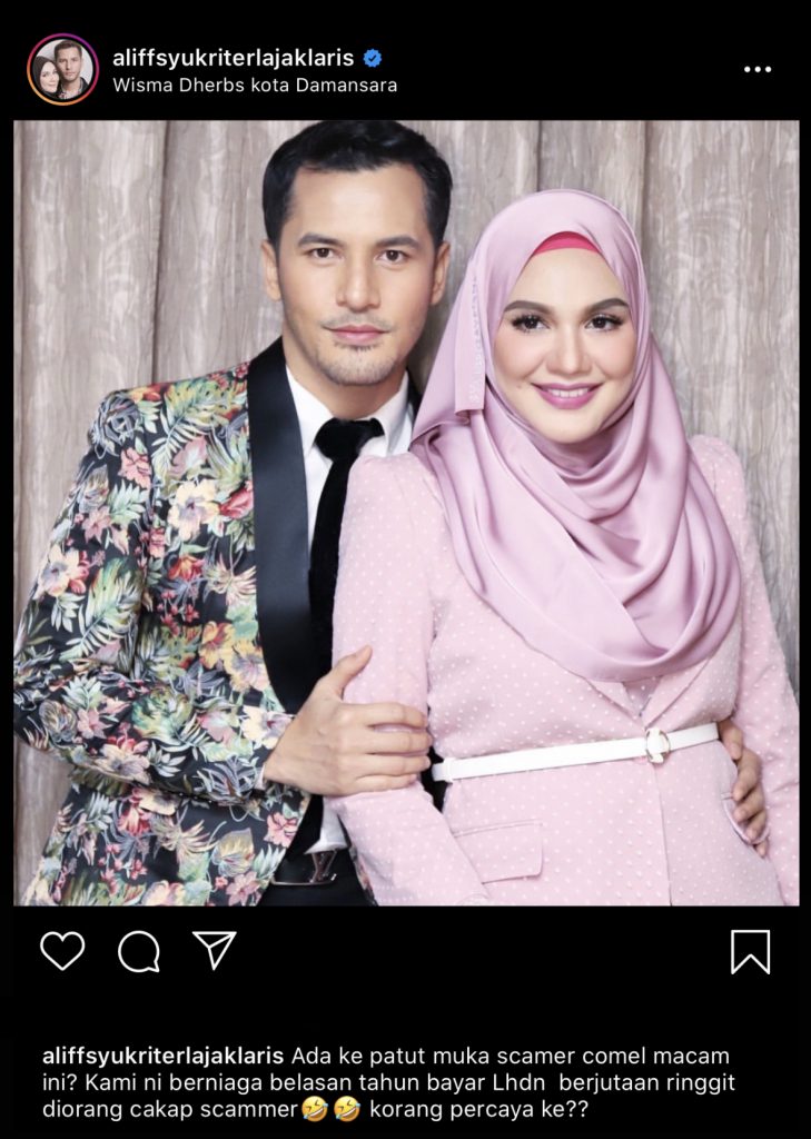 “Ada Ke Patut Muka Scammer Comel Macam Ini?,” &#8211; Aliff Syukri