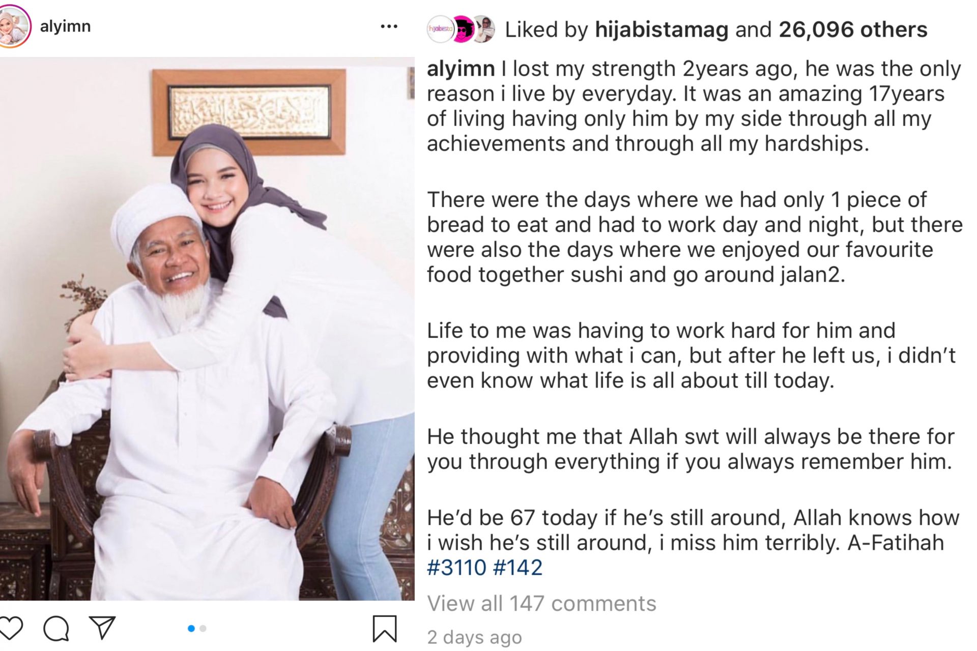 “Saya Hilang Kekuatan 2 Tahun Lalu,” – Alya Iman Terlalu Rindu, Akui Tak Tahu Apa Sebenarnya Kehidupan Sejurus Pemergiaan Arwah Bapa