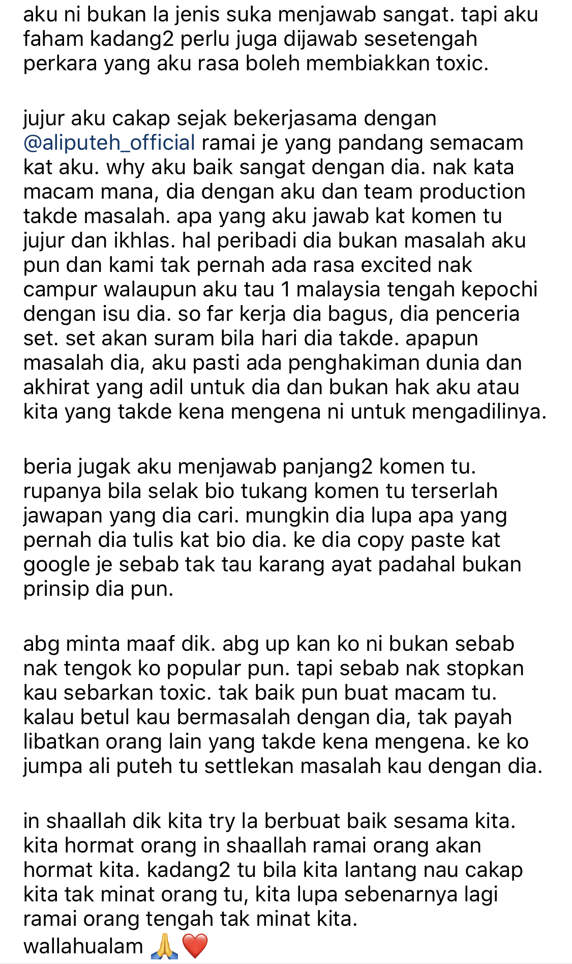“Ramai Pandang Semacam Dekat Aku,” – Berlakon Dengan Ali Puteh, Ini Respon Padu Azhan Rani