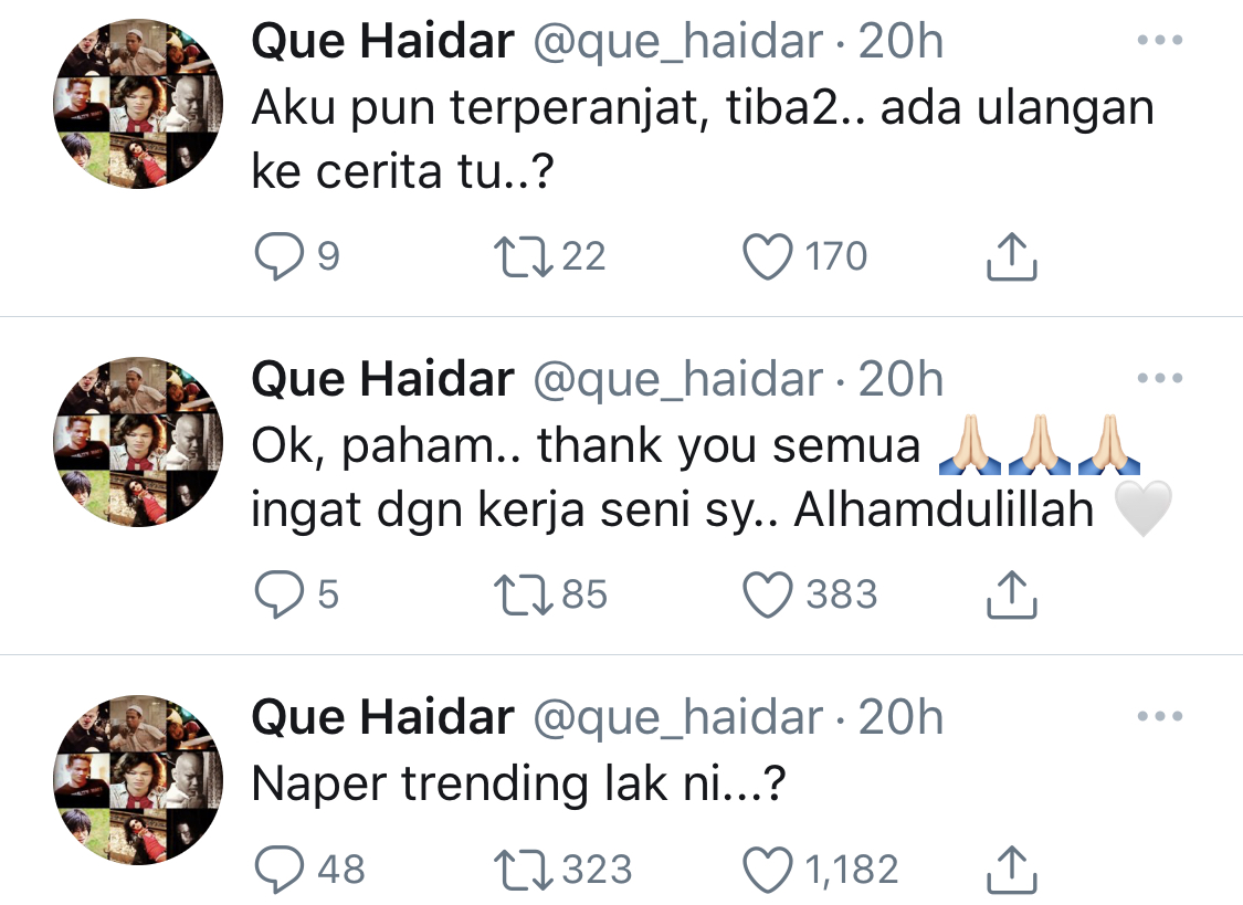 “Aku Pun Terperanjat,” &#8211; Netizen Imbas Babak Pukul Isteri Dalam Filem Lagenda Budak Setan, Nama Que Haidar Tiba-Tiba Trending Sebab&#8230;