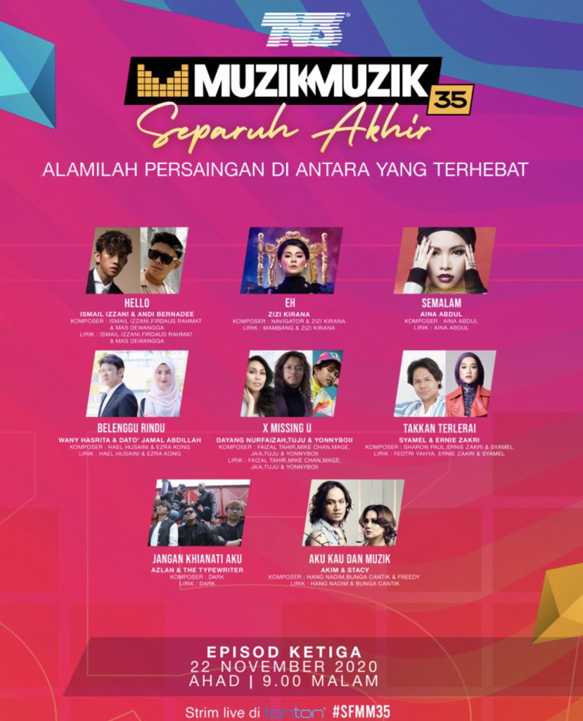 Peluang Kedua, Aku Bidadari Syurgamu Bersaing Hari Sama, 30 Lagu Semi Final Muzik Muzik 35 Bertanding 3 Hari Berturut-Turut!