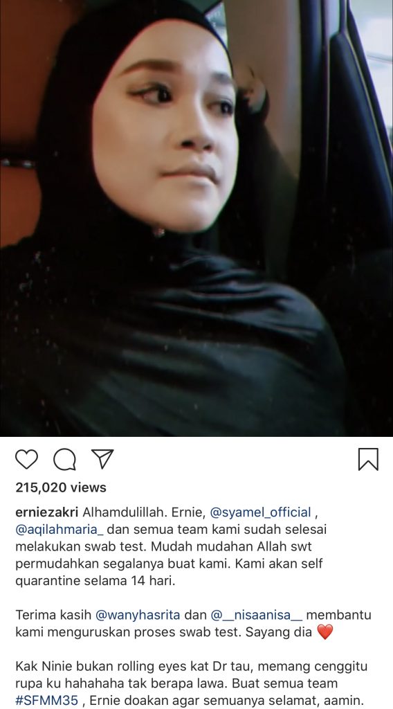 [GAMBAR] “Mudah-mudahan Allah SWT Permudahkan,” – Sherry Al Hadad, Stacy Antara Artis Bertanding Yang Jalani ‘Swab Test’, Masing-Masing Berkongsi Doa & Harapan