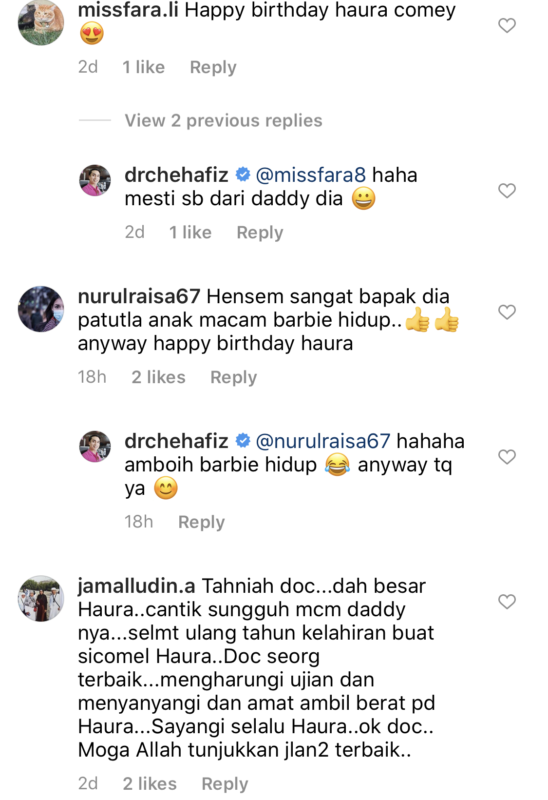 Enggan Peduli Tanggapan Orang Lain, Dr. Che Hafiz Titip Ucapan Hari Lahir Buat Anak &#8211; “Hadiah Time Jumpa Daddy Kasi.”