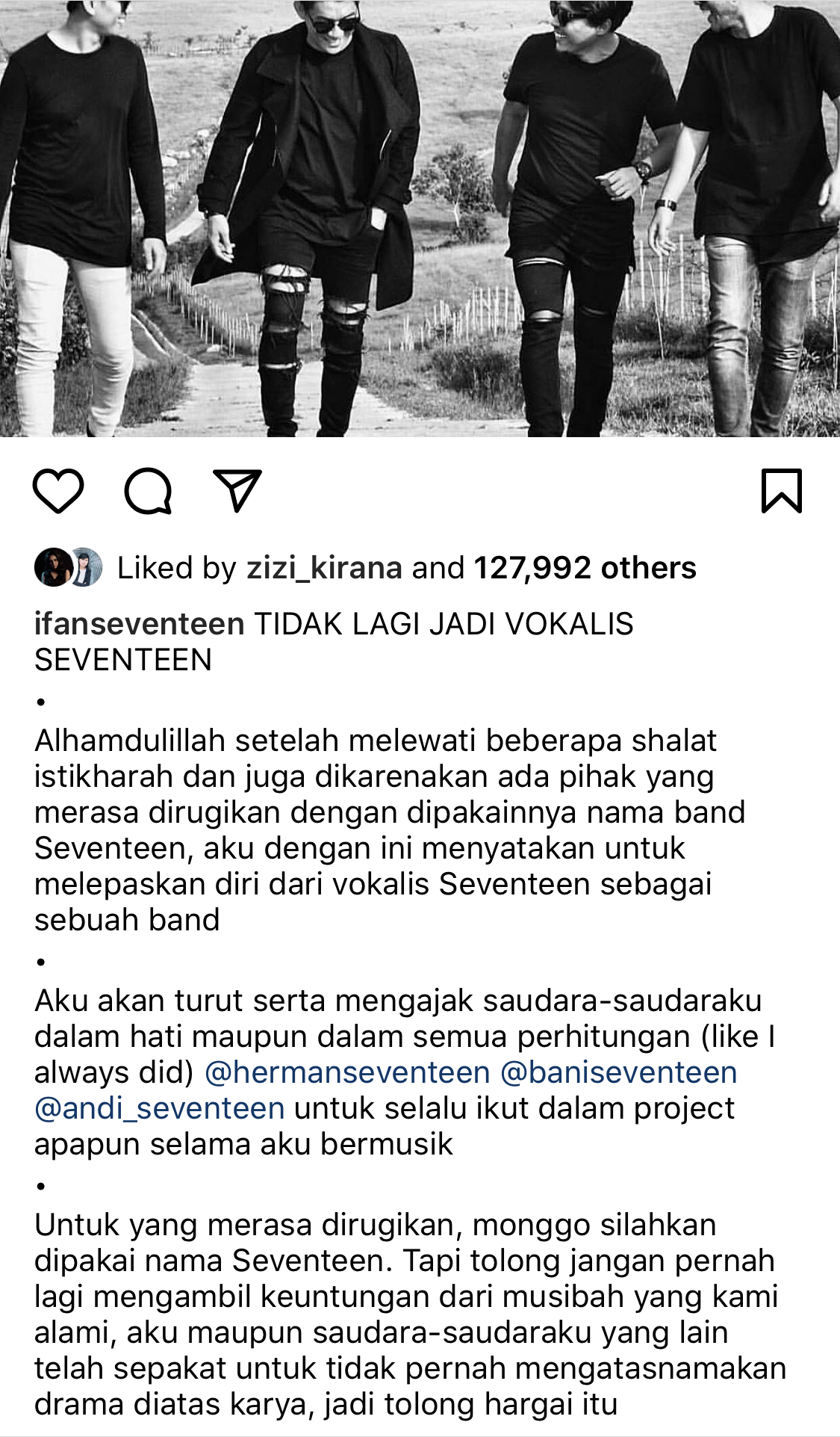 Nafi Selalu Kongsi Kisah Musibah Ahli Kumpulan Demi Raih Keuntungan, Ifan Fajarsyah Umum Tinggalkan Seventeen