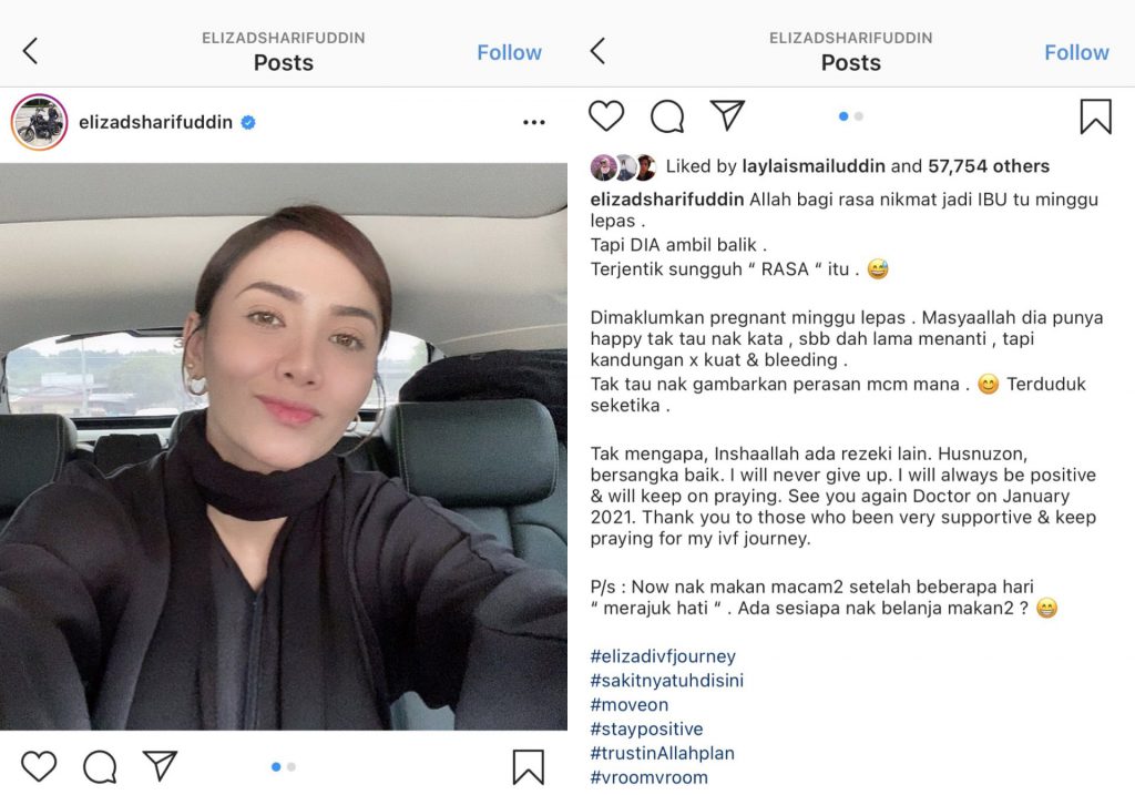 “Allah Bagi Rasa Nikmat Jadi Ibu Minggu Lepas Tapi…,” – Elizad Sharifuddin Keguguran, Tak Putus Ikhtiar Dapatkan Zuriat