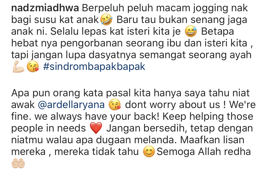 “Don’t Worry About Us, We’re Fine,” – Ardell Aryana Kena Kecam Sertai Misi Bantuan, Lihat Reaksi Balas Suami, Nadzmi Adhwa
