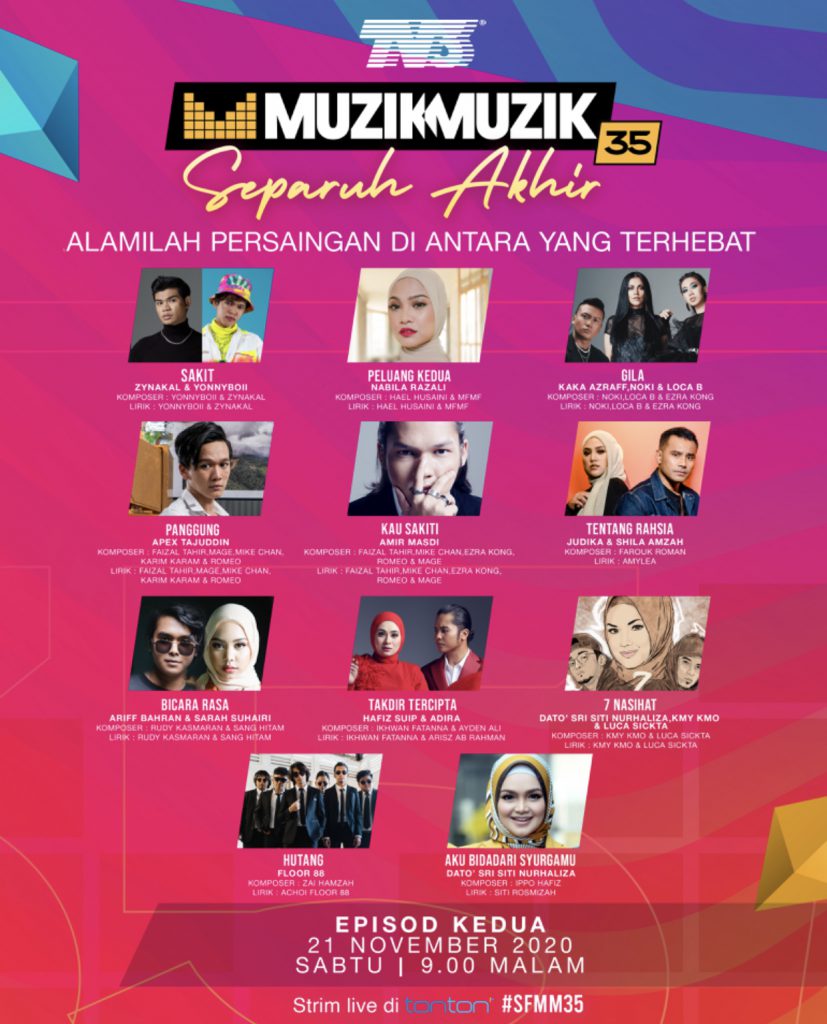 Peluang Kedua, Aku Bidadari Syurgamu Bersaing Hari Sama, 30 Lagu Semi Final Muzik Muzik 35 Bertanding 3 Hari Berturut-Turut!