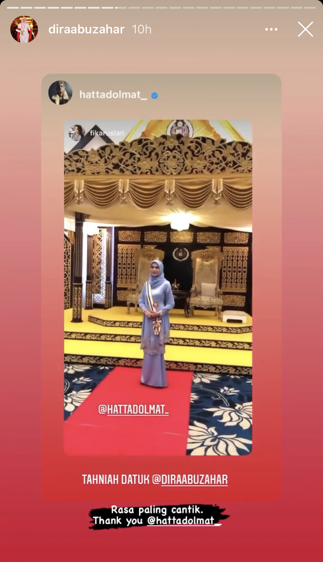 “Anugerah Sejati Bukan Beli,” &#8211; Dira Abu Zahar Terima Pangkat Datuk, Abang Luah Rasa Bangga