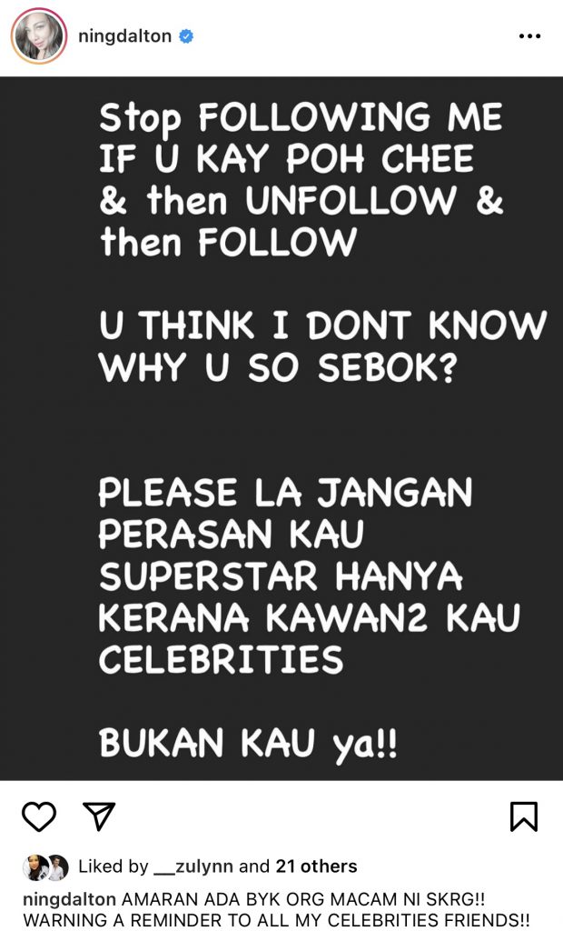 “Please Lah Jangan Perasan Kau Superstar Hanya Kerana Kawan Kau Selebriti,” – Ning Baizura Tempelak Siapa?