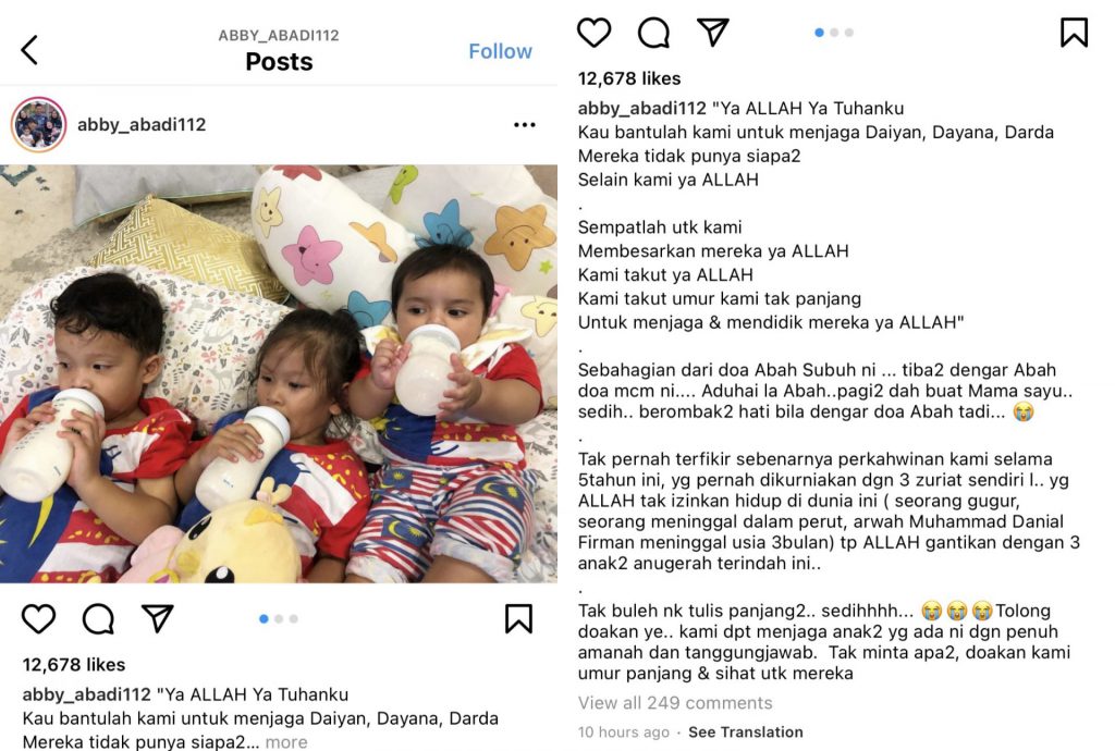 “Sempatlah Untuk Kami Membesarkan Mereka Ya Allah,”- Abby Abadi Harap Dipanjangkan Umur, Ingin Lihat Anak Membesar Dengan Baik