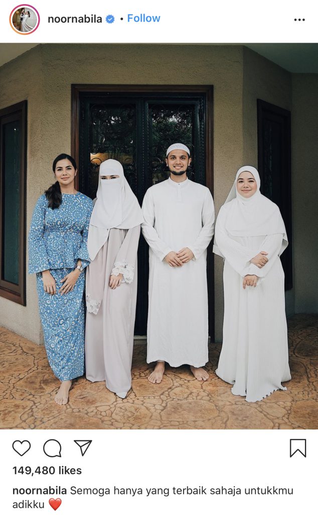 Neelofa &#038; PU Riz, “Semoga Hanya Yang Terbaik Sahaja Untukmu Adiku,” &#8211; Noor Nabila