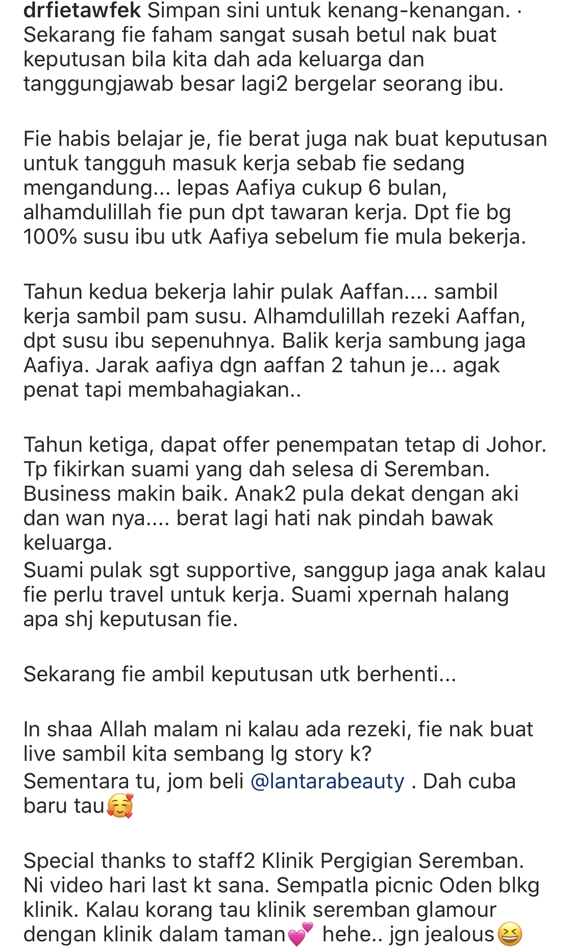 “Husband Kata Ni Pekerjaan Paling Mulia,” &#8211; Dari Doktor Gigi Kini Bergelar Suri Rumah, Nubhan Rai Isteri Berhenti Kerja