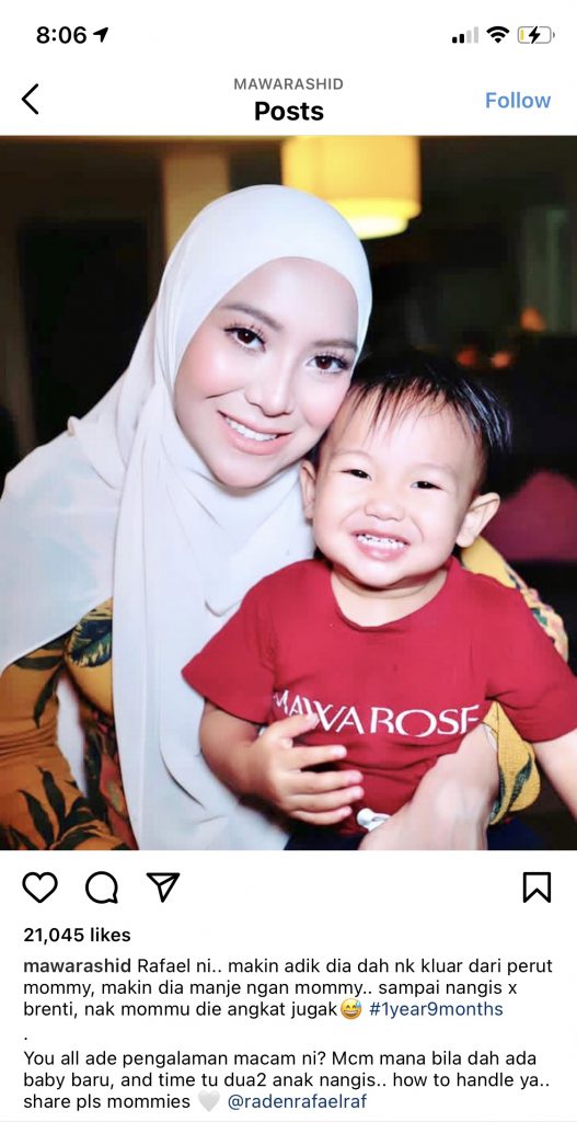 “Makin Adik Dia Dah Nak Keluar Dari Perut Mommy, Makin Dia Manja&#8230;,” &#8211; Mawar Rashid