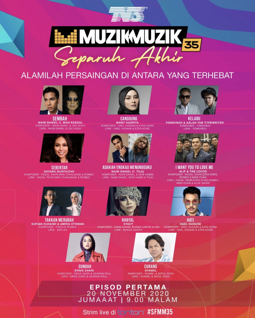 Peluang Kedua, Aku Bidadari Syurgamu Bersaing Hari Sama, 30 Lagu Semi Final Muzik Muzik 35 Bertanding 3 Hari Berturut-Turut!