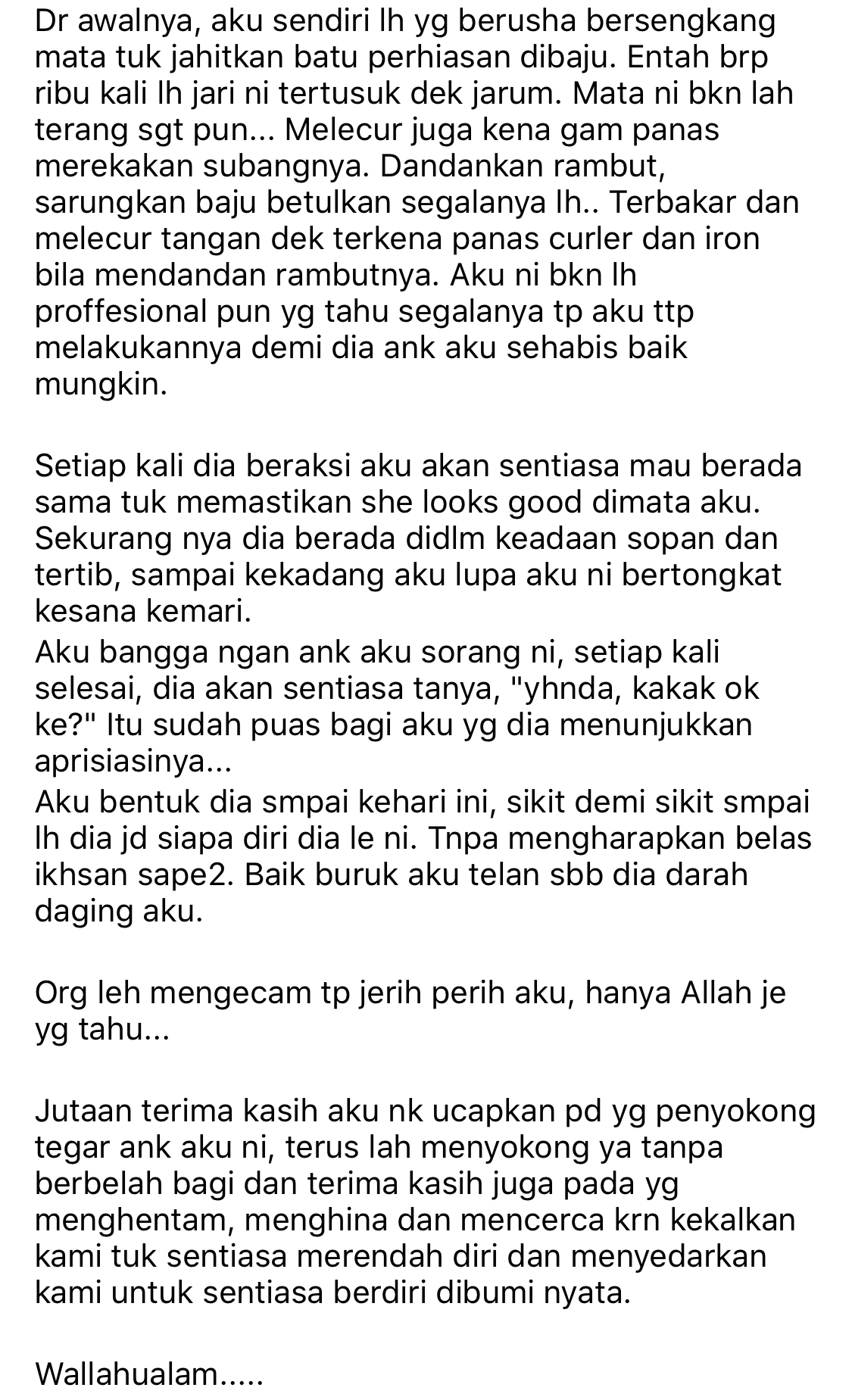 “Akulah Penyebabnya Tapi Aku Bangga,” – Pakaian Ala Rihanna Sissy Iman Di ABP33 Lalu Kena Kritik, Sila Baca Respon Jujur Bapa
