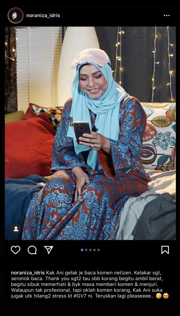 “Kak Ani Gelak Je Baca Komen Netizen. Kelakar Sangat, Seronok Baca,” – Noraniza Idris