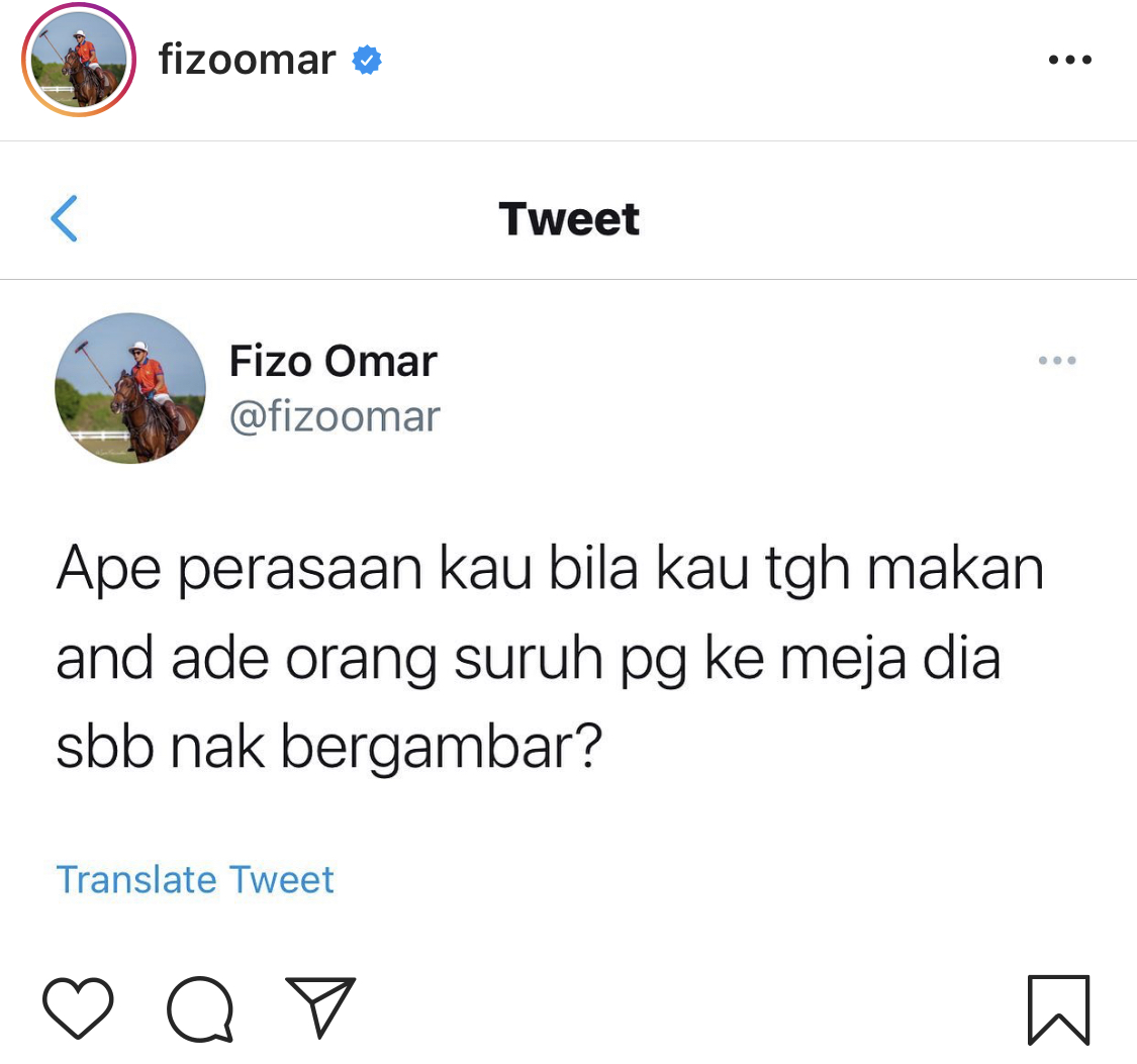 “Kalau Bukan Selebriti Pun Akan Spoil Jugakan Bila,” &#8211; Berhemah Bila Ajak Bergambar, Fizo Omar Mahu Saling Mengingati