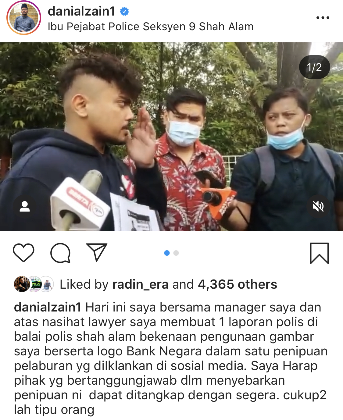 “Cukup-Cukuplah Tipu Orang,” – Nama & Gambar Diperguna Sendiket Pelaburan Haram, Danial Zaini Tekad Report Polis!
