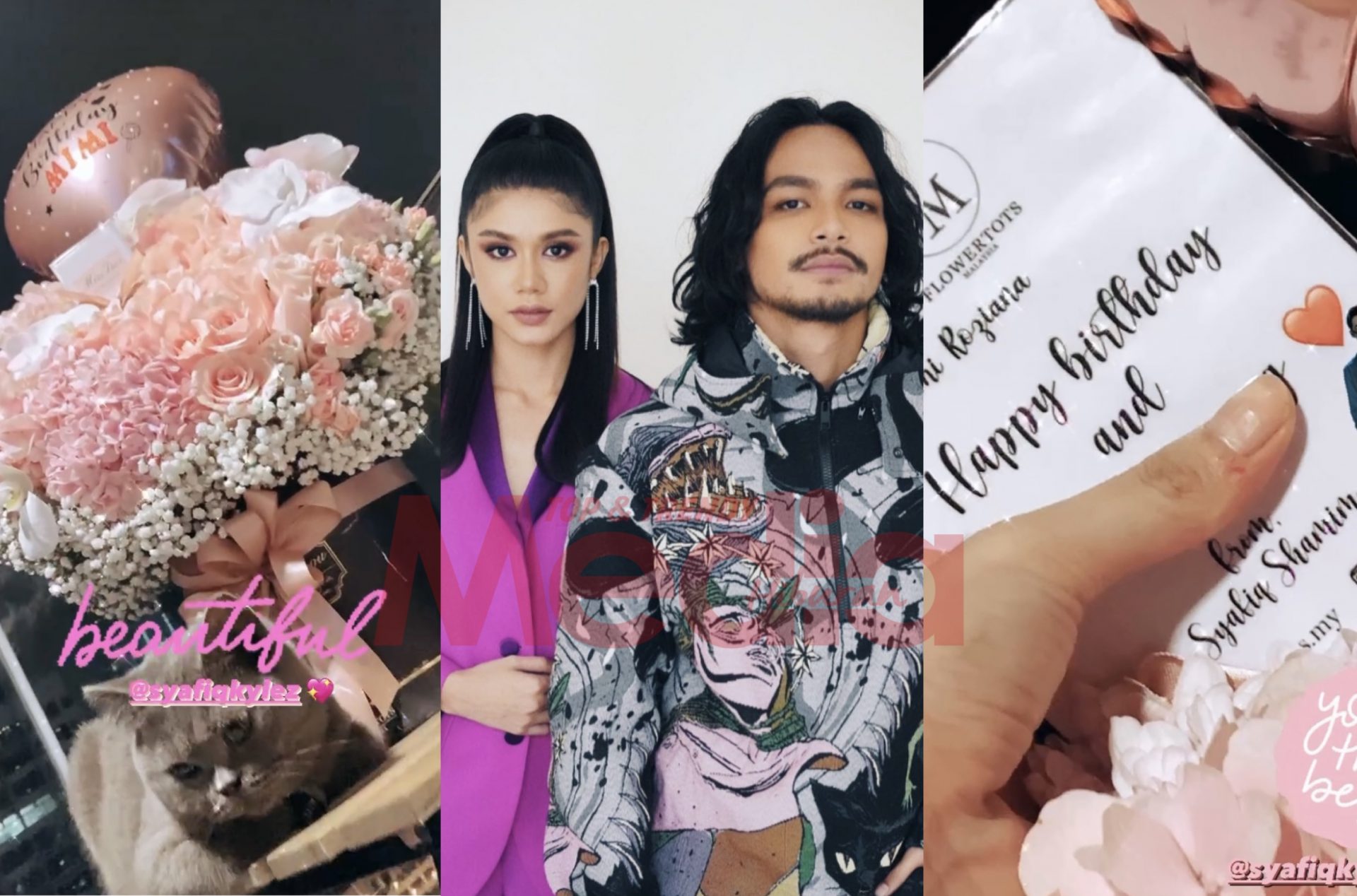 Wow! Mimi Lana Terima Jambangan Bunga Dari Syafiq Kyle – “Happy Birthday And Love You Sayang.”