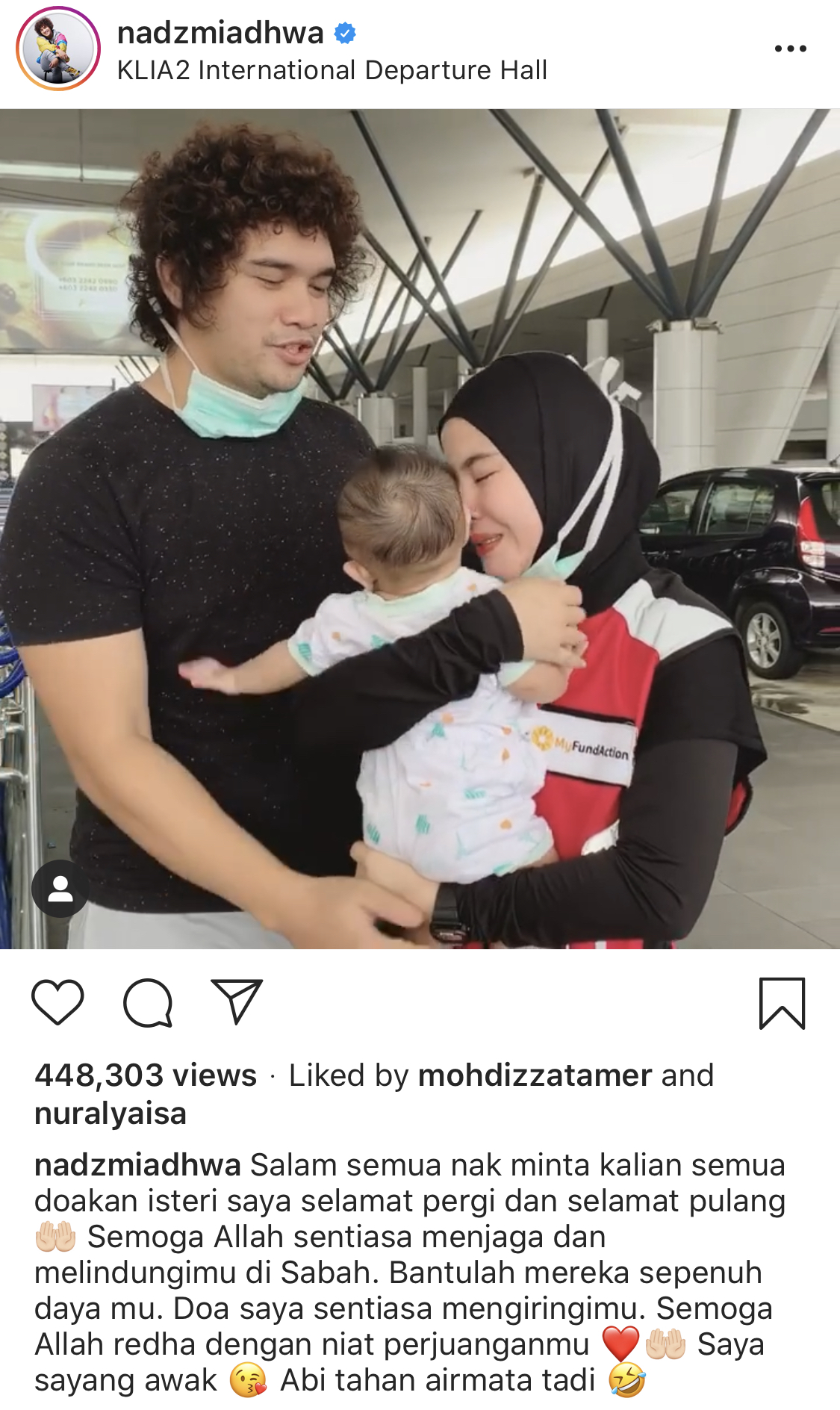 “Abi Tahan Air Mata Tadi,” – Ardell Aryana Sertai Misi Bantuan Covid-19 Di Sabah, Ini Luahan Suami Nadzmi Adhwa