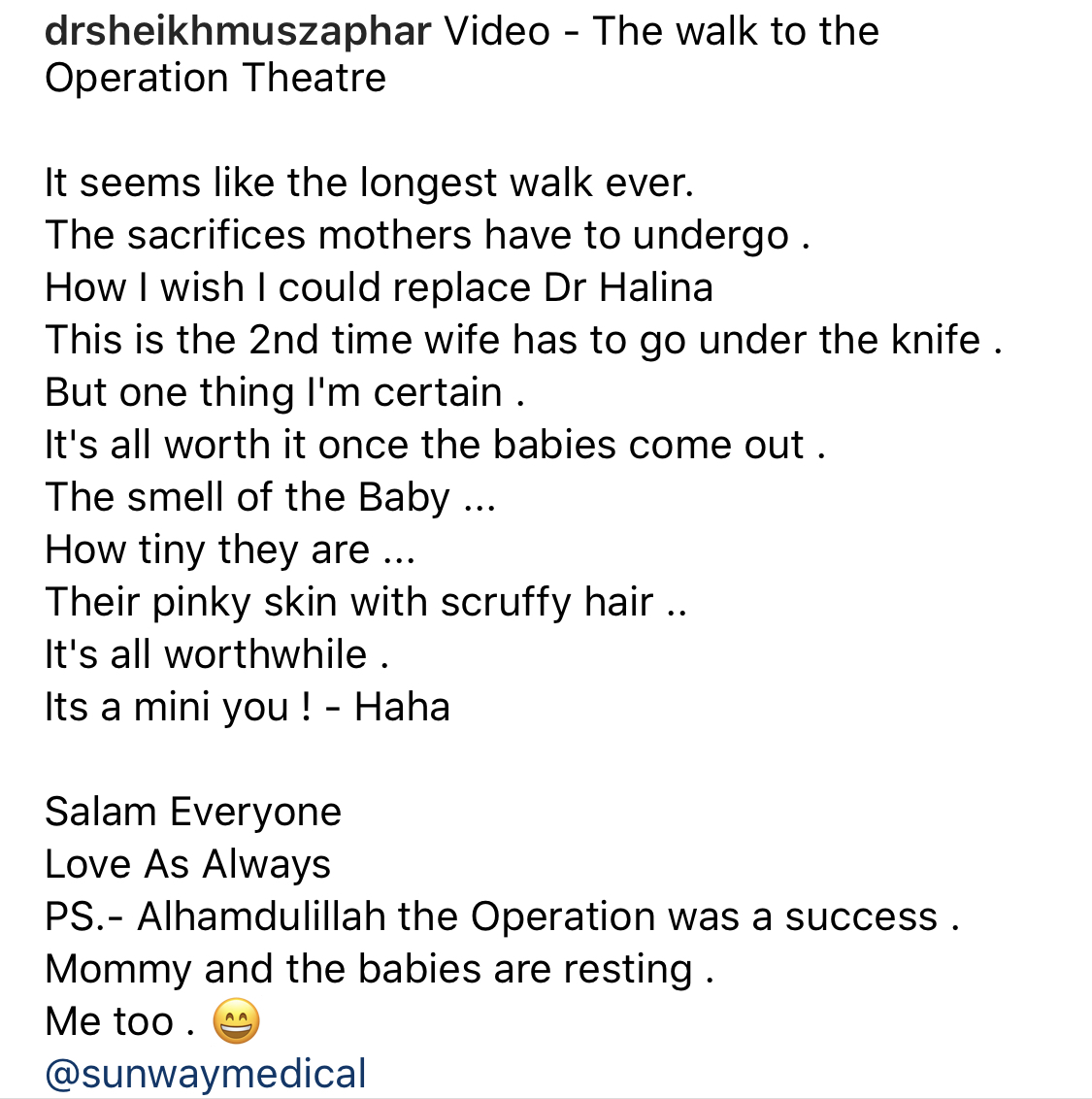 “Ini Adalah Kali Kedua Isteri Harus Berhadapan Dengan Alat Bedah Tapi…,” – Dr Harlina Selamat Bersalin Bayi Kembar, Dr. Sheikh Muszaphar Gembira Dalam Syukur!