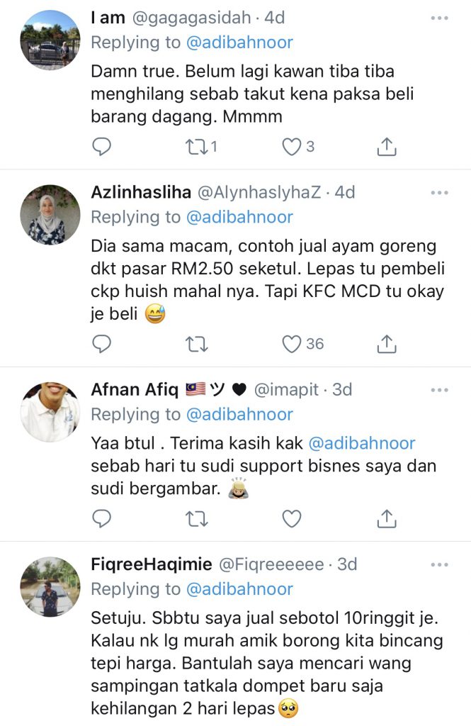 “Jangan Sesekali Mintak Diskaun Dengan Peniaga Kecil,” – Pendapat Adibah Noor